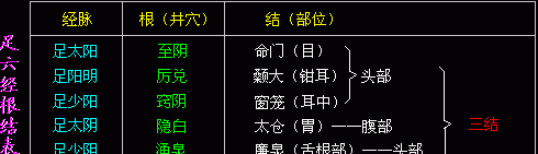 经络的根结、标本与气街、四海
